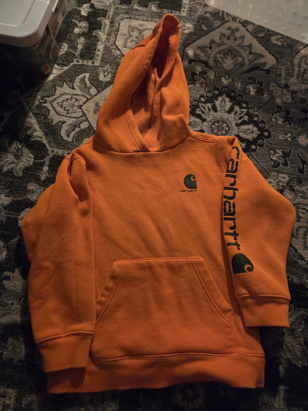 Carhartt Orange Hooded Sweatshirt - Kid's Pullover Hoodie